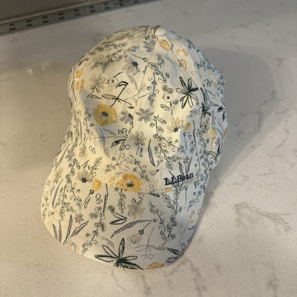 LL Bean Hat Snapback Baseball Cap Adult White Green Tribal Hiking Outdoor Unisex - Picture 3 of 9